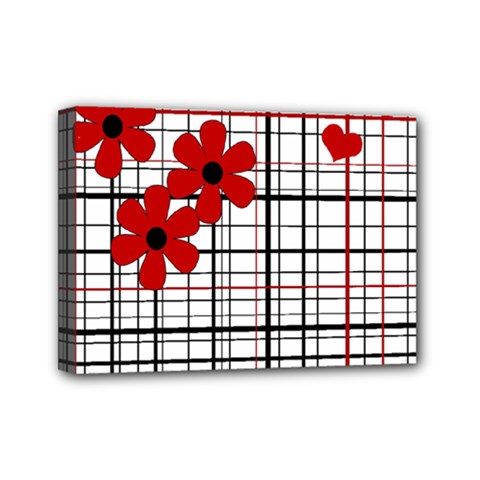 Cute Floral Desing Mini Canvas 7  X 5 