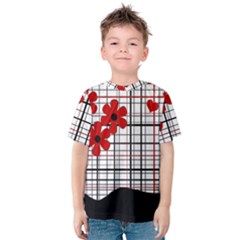 Cute Floral Desing Kids  Cotton Tee