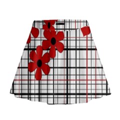 Cute Floral Desing Mini Flare Skirt by Valentinaart