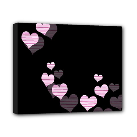 Pink Harts Design Canvas 10  X 8 