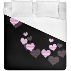 Pink Harts Design Duvet Cover (king Size) by Valentinaart