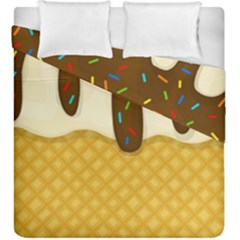 Ice Cream Zoom Duvet Cover Double Side (king Size) by Valentinaart