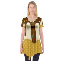 Ice Cream Zoom Short Sleeve Tunic  by Valentinaart