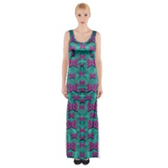 Peace And Freedom Over The Sea Of Softness Maxi Thigh Split Dress by pepitasart