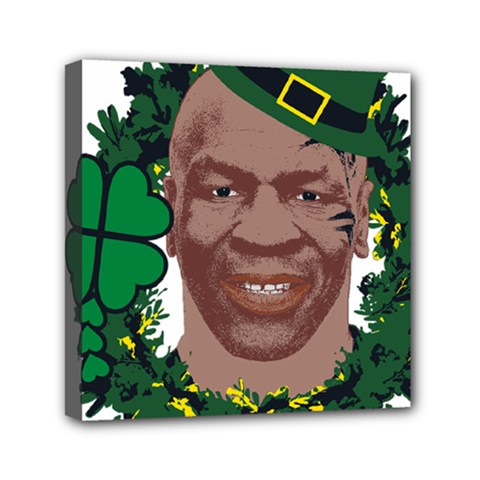 Kith Me I m Irith, Mike Tyson St Patrick s Day Design Mini Canvas 6  X 6  by twistedimagetees