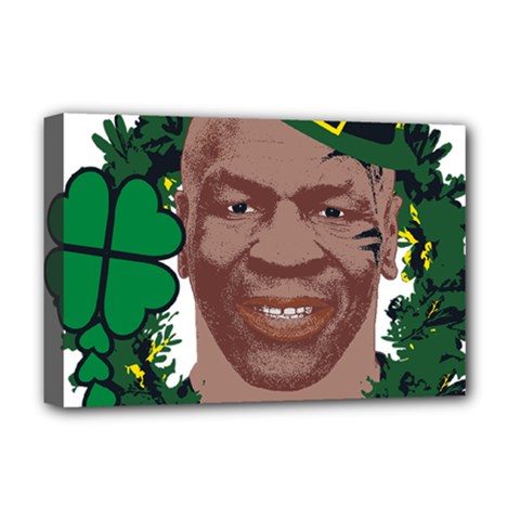 Kith Me I m Irith, Mike Tyson St Patrick s Day Design Deluxe Canvas 18  X 12  