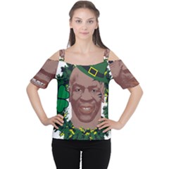 Kith Me I m Irith, Mike Tyson St Patrick s Day Design Women s Cutout Shoulder Tee