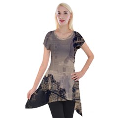 Chittorgarh Short Sleeve Side Drop Tunic by fatfatiya