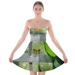 Butterfly #17 Strapless Bra Top Dress