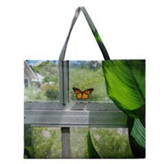 Butterfly #17 Zipper Large Tote Bag