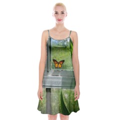 Butterfly #17 Spaghetti Strap Velvet Dress