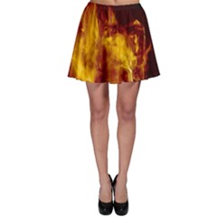 Ablaze Abstract Afire Aflame Blaze Skater Skirt by Amaryn4rt