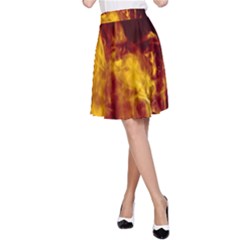 Ablaze Abstract Afire Aflame Blaze A-line Skirt by Amaryn4rt