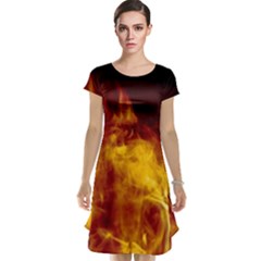 Ablaze Abstract Afire Aflame Blaze Cap Sleeve Nightdress by Amaryn4rt