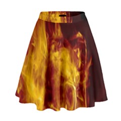 Ablaze Abstract Afire Aflame Blaze High Waist Skirt by Amaryn4rt