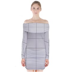 Abstract Architecture Contemporary Long Sleeve Off Shoulder Dress by Amaryn4rt