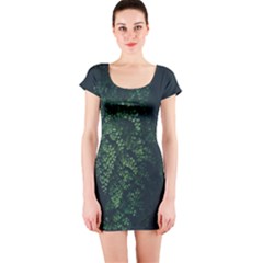 Abstract Art Background Biology Short Sleeve Bodycon Dress