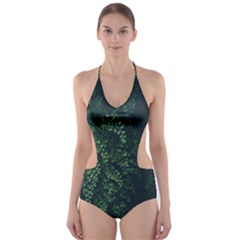 Abstract Art Background Biology Cut-out One Piece Swimsuit