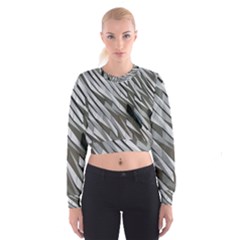 Abstract Background Geometry Block Women s Cropped Sweatshirt