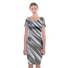 Abstract Background Geometry Block Classic Short Sleeve Midi Dress by Amaryn4rt