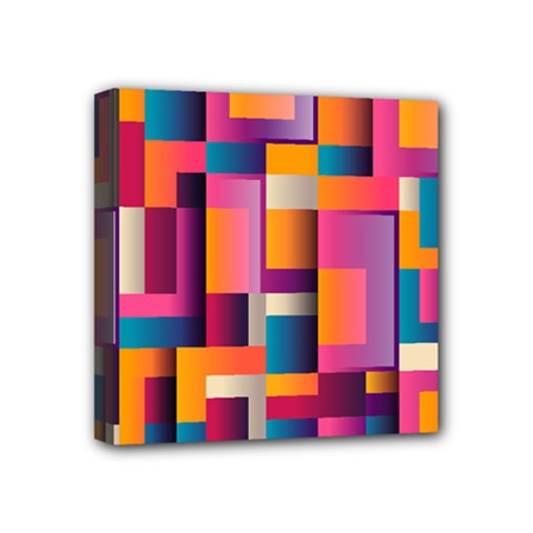 Abstract Background Geometry Blocks Mini Canvas 4  X 4 