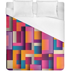 Abstract Background Geometry Blocks Duvet Cover (california King Size)