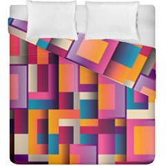 Abstract Background Geometry Blocks Duvet Cover Double Side (king Size)