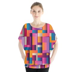 Abstract Background Geometry Blocks Blouse