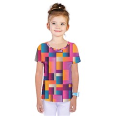 Abstract Background Geometry Blocks Kids  One Piece Tee