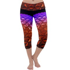 Abstract Ball Colorful Colors Capri Yoga Leggings