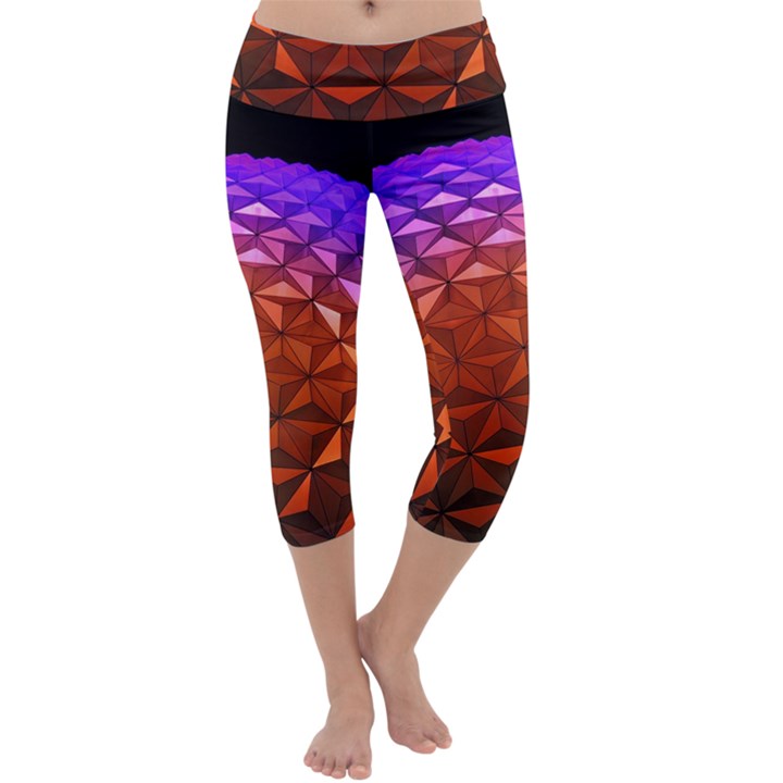 Abstract Ball Colorful Colors Capri Yoga Leggings