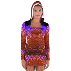 Abstract Ball Colorful Colors Women s Long Sleeve Hooded T-shirt