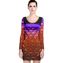 Abstract Ball Colorful Colors Long Sleeve Velvet Bodycon Dress by Amaryn4rt