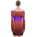 Abstract Ball Colorful Colors Long Sleeve Off Shoulder Dress View2