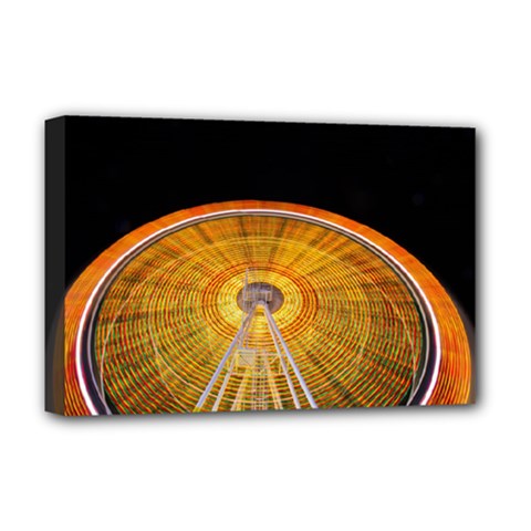 Abstract Blur Bright Circular Deluxe Canvas 18  X 12  