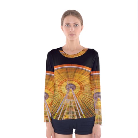 Abstract Blur Bright Circular Women s Long Sleeve Tee by Amaryn4rt