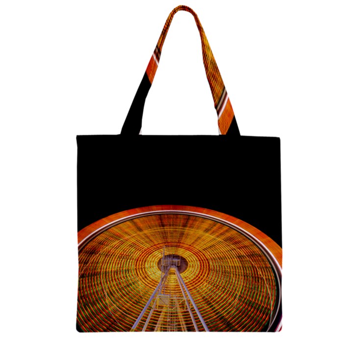 Abstract Blur Bright Circular Zipper Grocery Tote Bag