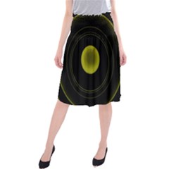 Abstract Futuristic Lights Dream Midi Beach Skirt