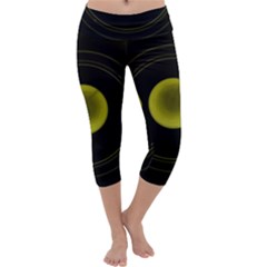 Abstract Futuristic Lights Dream Capri Yoga Leggings