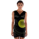 Abstract Futuristic Lights Dream Wrap Front Bodycon Dress View1