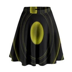 Abstract Futuristic Lights Dream High Waist Skirt