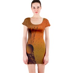 Abstraction Color Closeup The Rays Short Sleeve Bodycon Dress