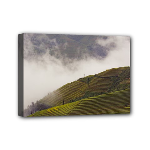 Agriculture Clouds Cropland Mini Canvas 7  X 5  by Amaryn4rt