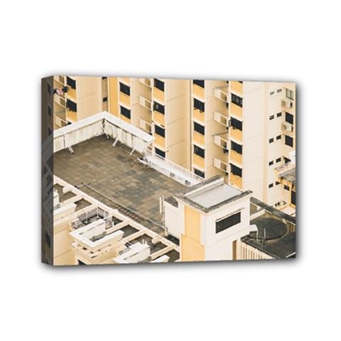 Apartments Architecture Building Mini Canvas 7  X 5 