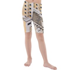 Apartments Architecture Building Kids  Mid Length Swim Shorts