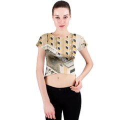 Apartments Architecture Building Crew Neck Crop Top by Amaryn4rt