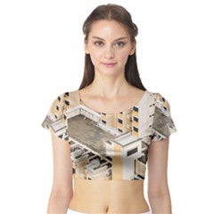 Apartments Architecture Building Short Sleeve Crop Top (tight Fit) by Amaryn4rt