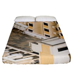 Apartments Architecture Building Fitted Sheet (queen Size)