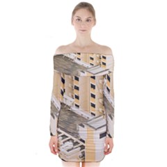 Apartments Architecture Building Long Sleeve Off Shoulder Dress