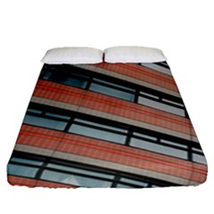 Architecture Building Glass Pattern Fitted Sheet (queen Size)